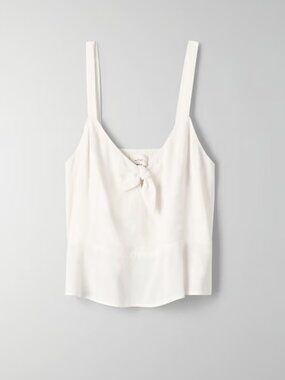 Aritzia White Bow Tank